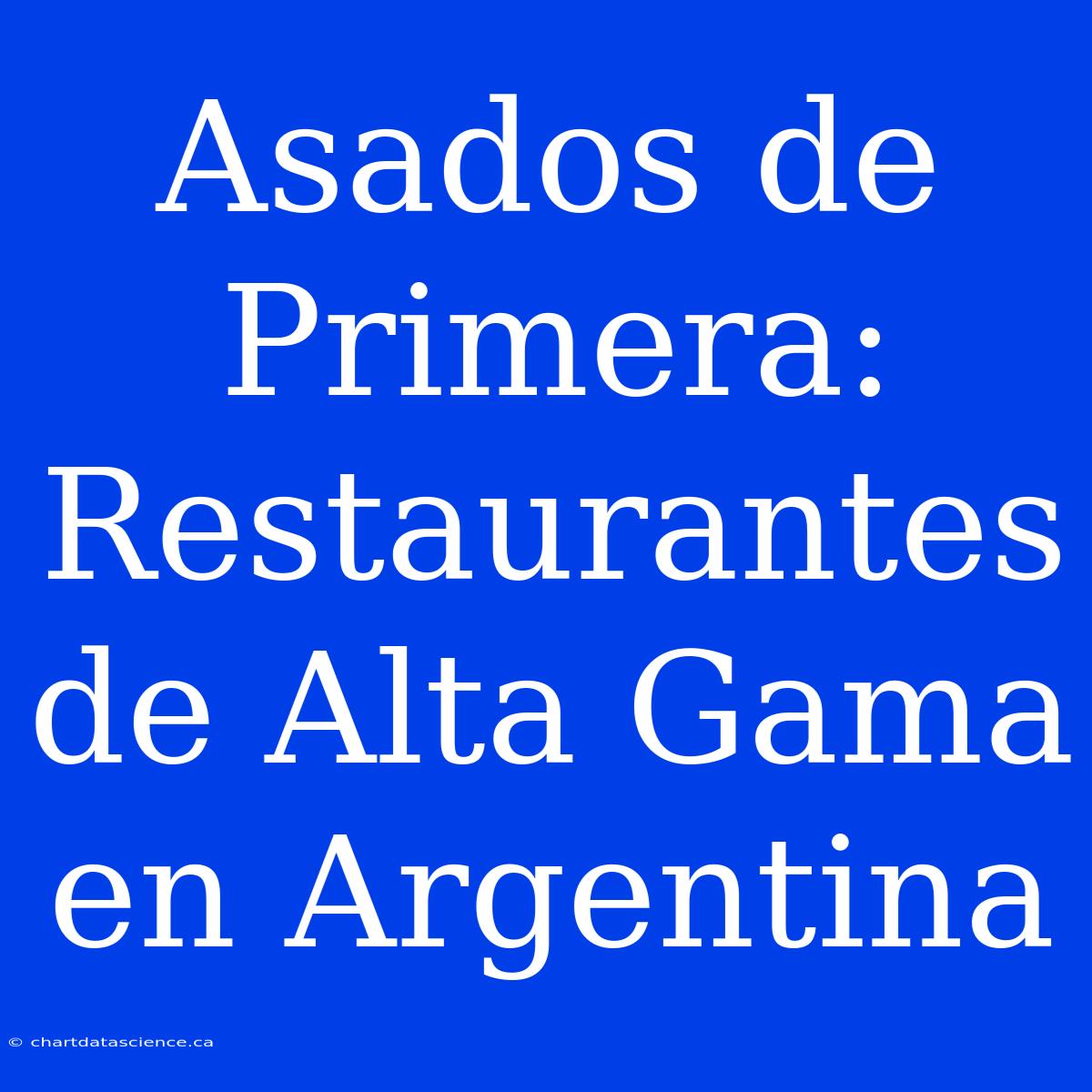 Asados De Primera: Restaurantes De Alta Gama En Argentina