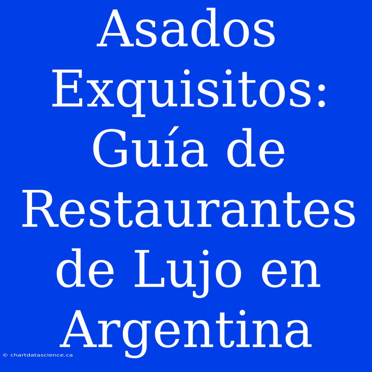 Asados Exquisitos: Guía De Restaurantes De Lujo En Argentina