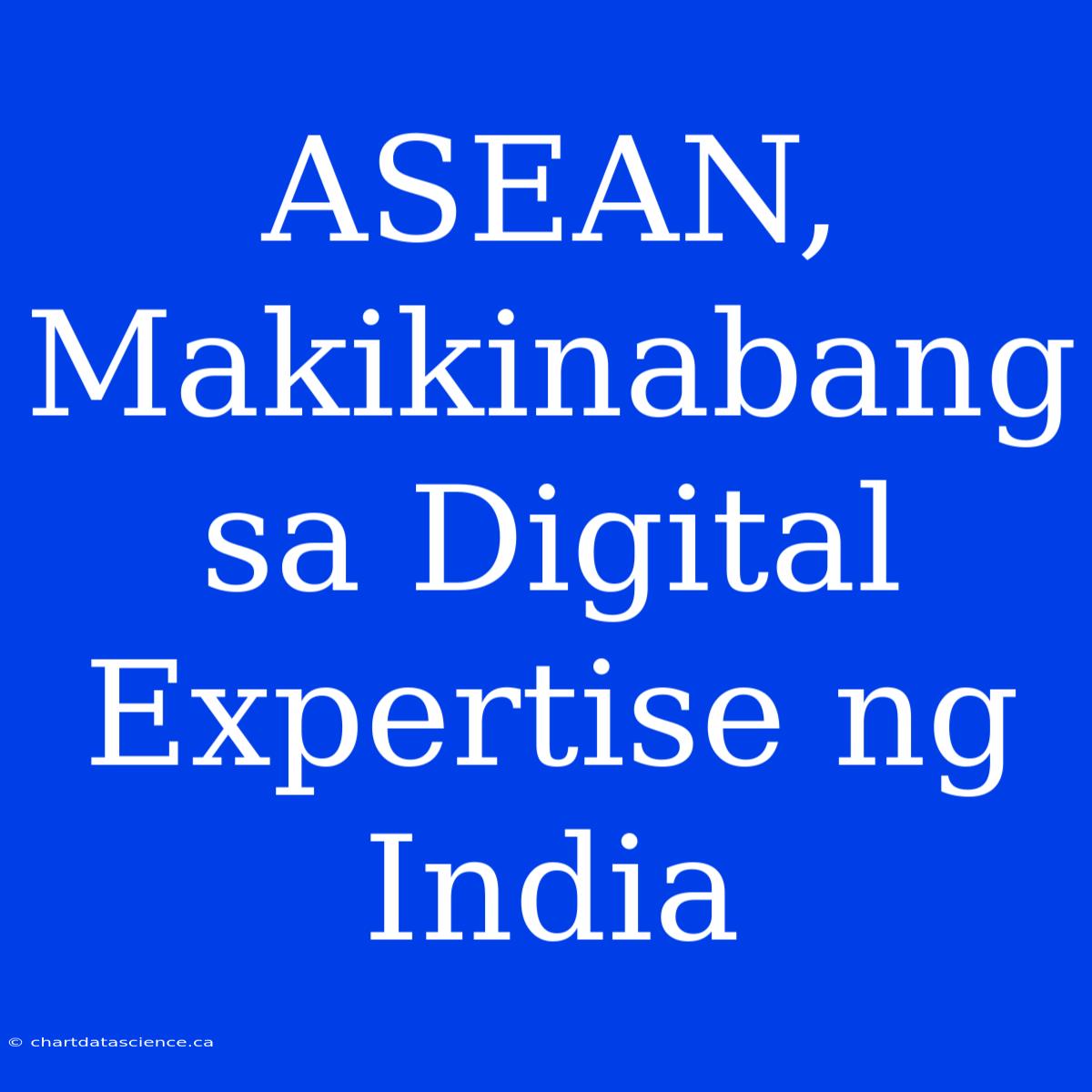 ASEAN, Makikinabang Sa Digital Expertise Ng India