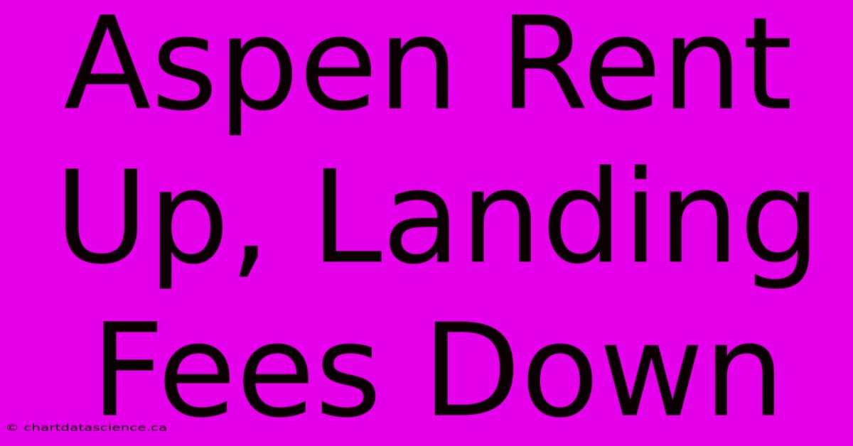 Aspen Rent Up, Landing Fees Down