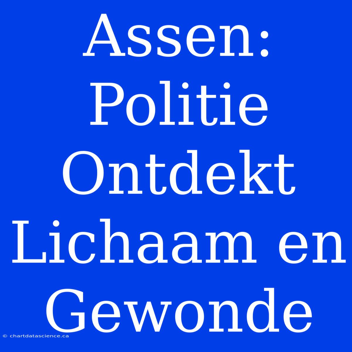 Assen: Politie Ontdekt Lichaam En Gewonde