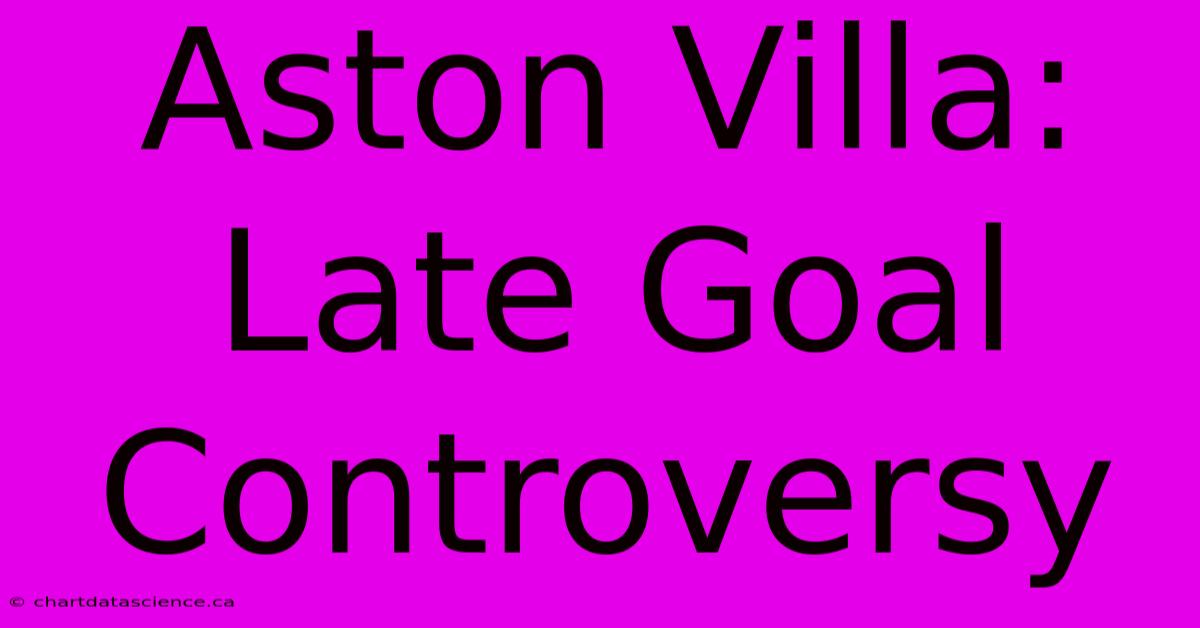 Aston Villa: Late Goal Controversy