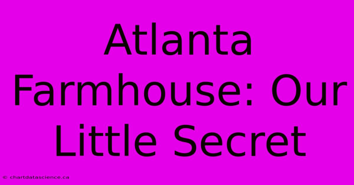 Atlanta Farmhouse: Our Little Secret