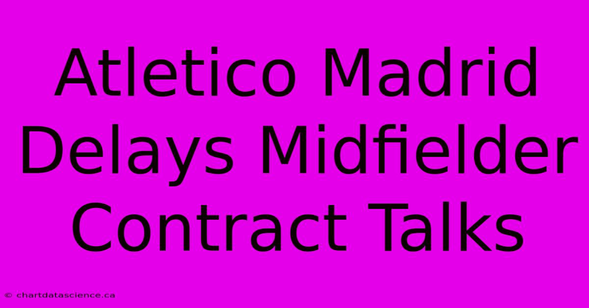 Atletico Madrid Delays Midfielder Contract Talks