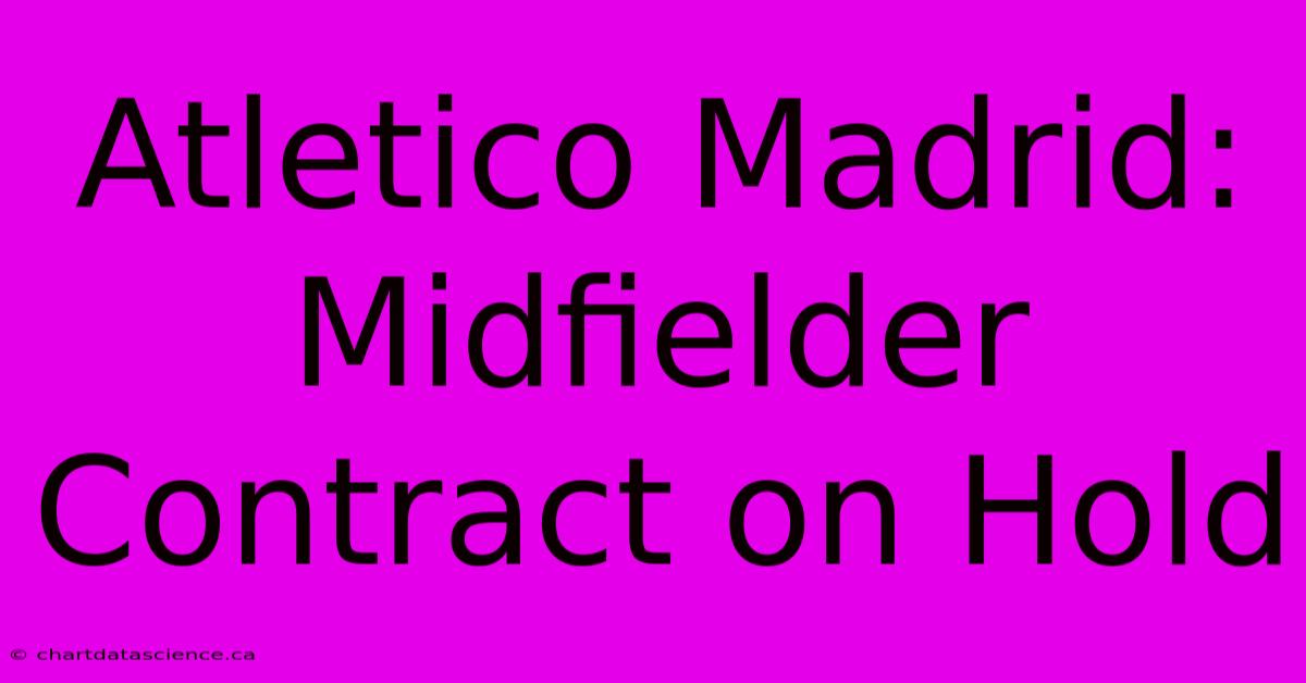 Atletico Madrid: Midfielder Contract On Hold