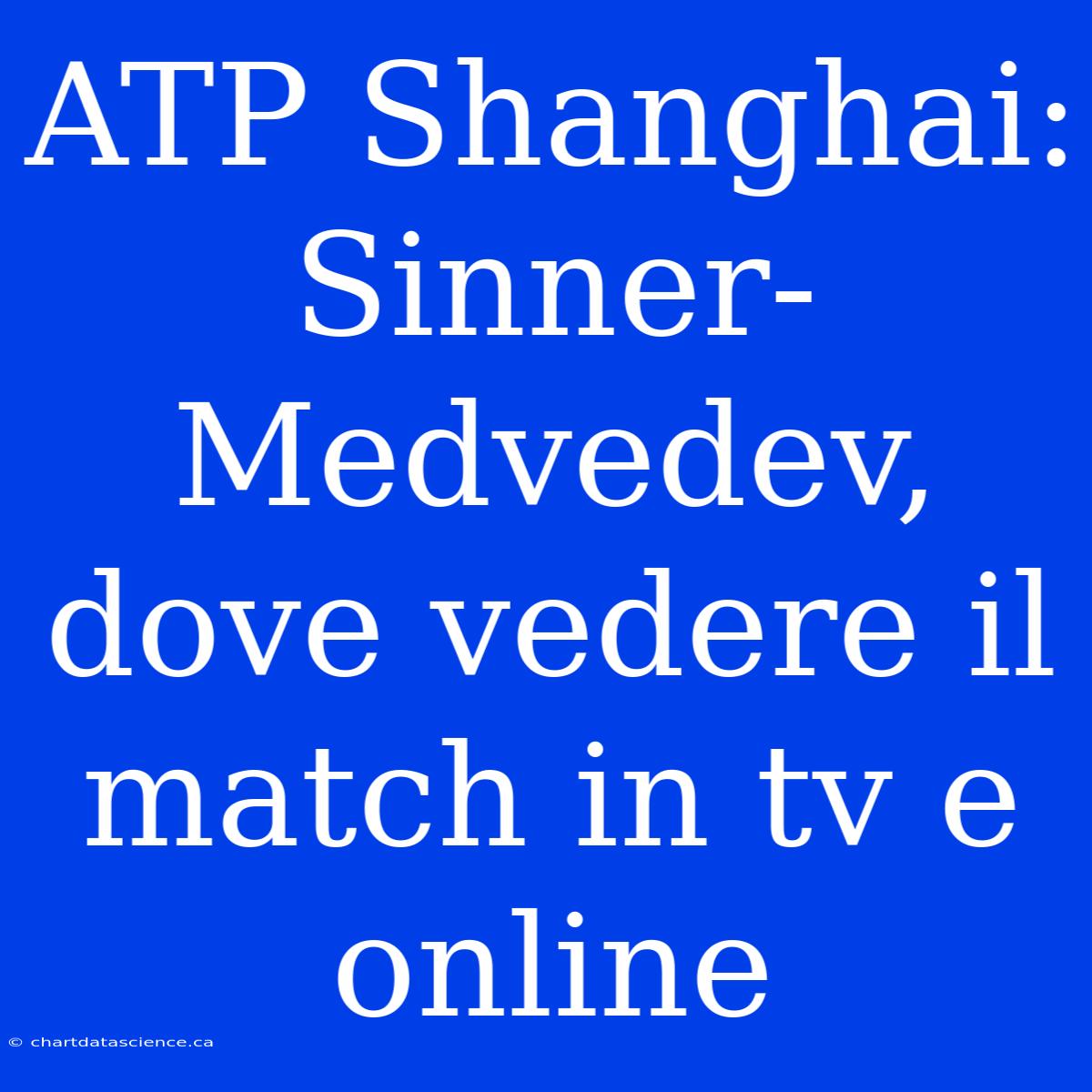 ATP Shanghai: Sinner-Medvedev, Dove Vedere Il Match In Tv E Online