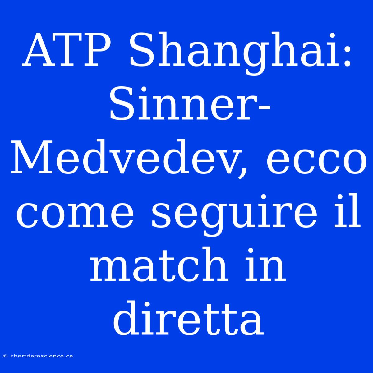 ATP Shanghai: Sinner-Medvedev, Ecco Come Seguire Il Match In Diretta