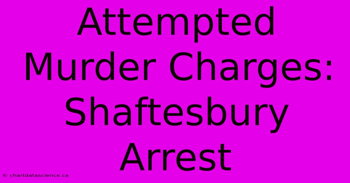 Attempted Murder Charges: Shaftesbury Arrest