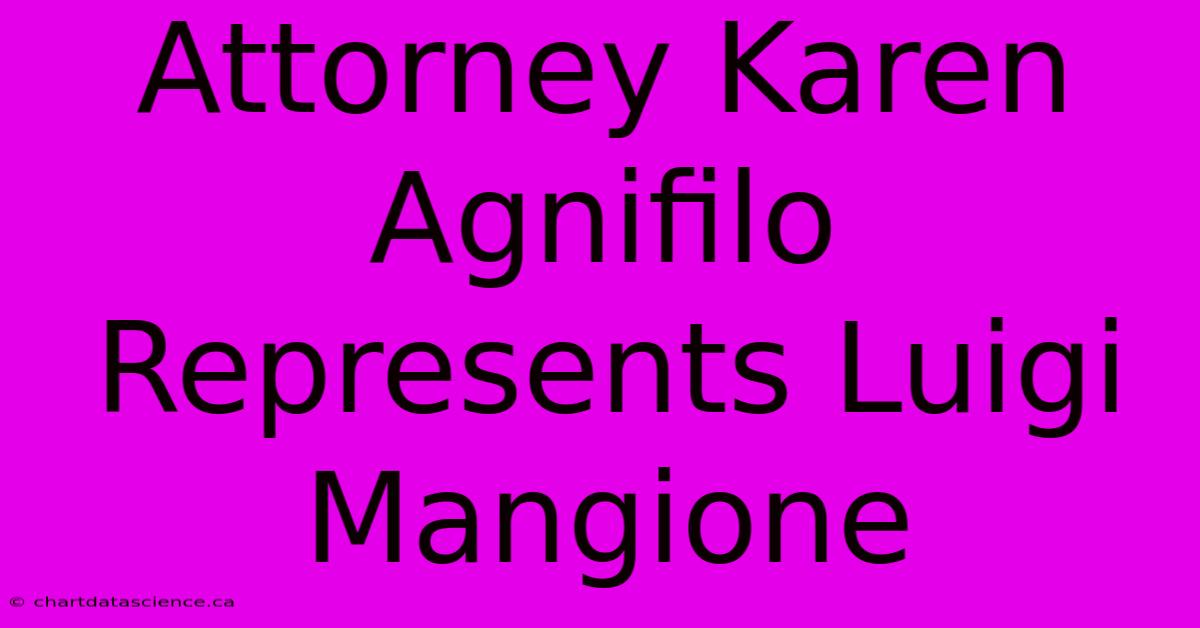 Attorney Karen Agnifilo Represents Luigi Mangione