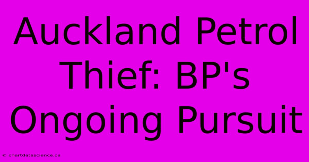 Auckland Petrol Thief: BP's Ongoing Pursuit