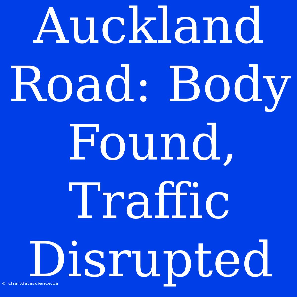 Auckland Road: Body Found, Traffic Disrupted