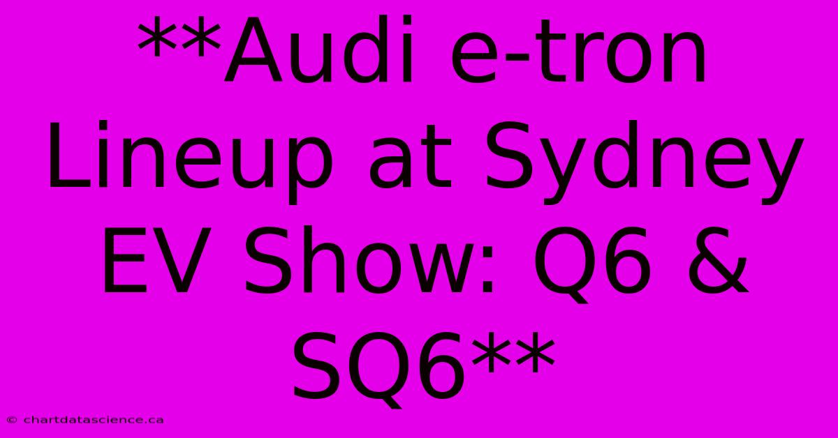 **Audi E-tron Lineup At Sydney EV Show: Q6 & SQ6**