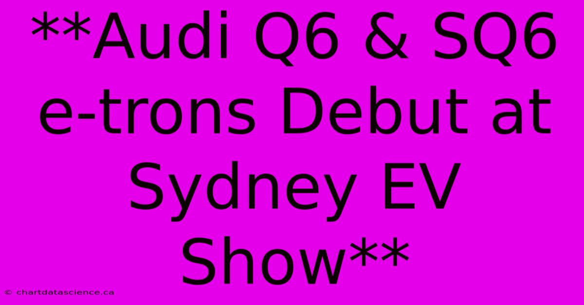 **Audi Q6 & SQ6 E-trons Debut At Sydney EV Show**