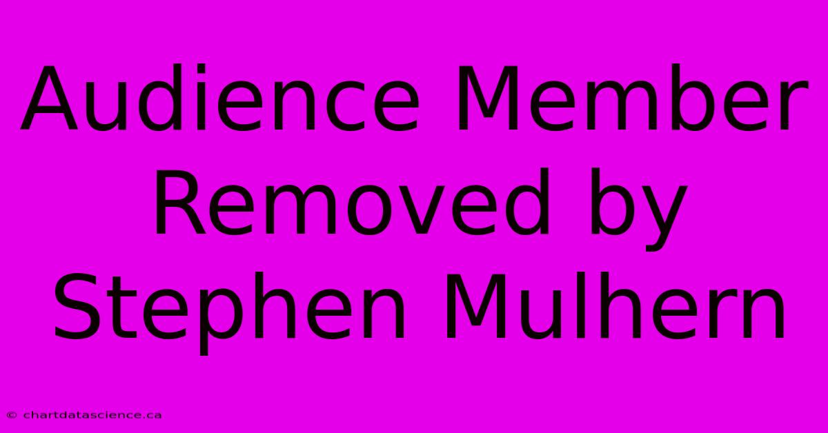 Audience Member Removed By Stephen Mulhern