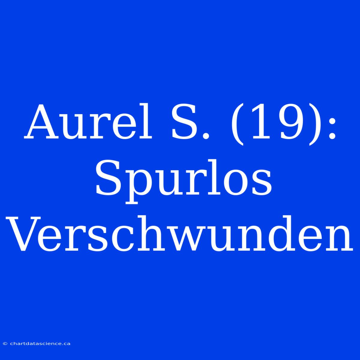 Aurel S. (19): Spurlos Verschwunden