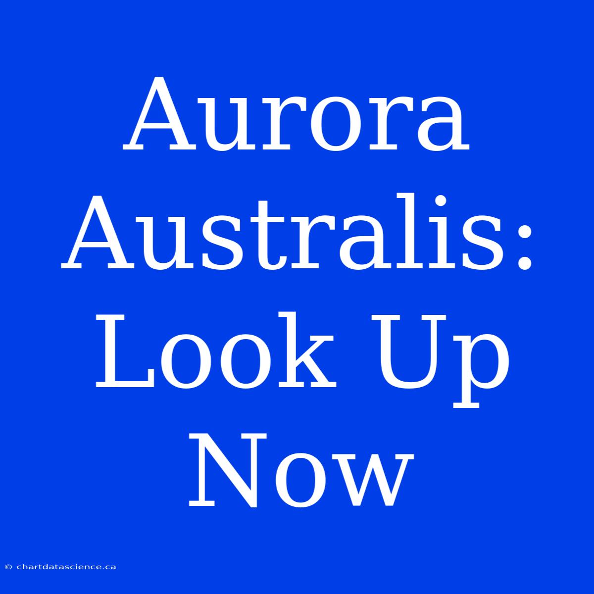 Aurora Australis: Look Up Now