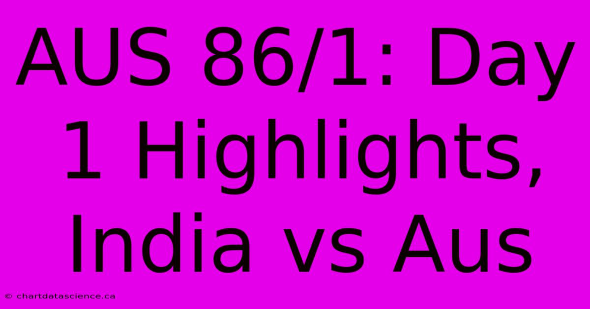 AUS 86/1: Day 1 Highlights, India Vs Aus