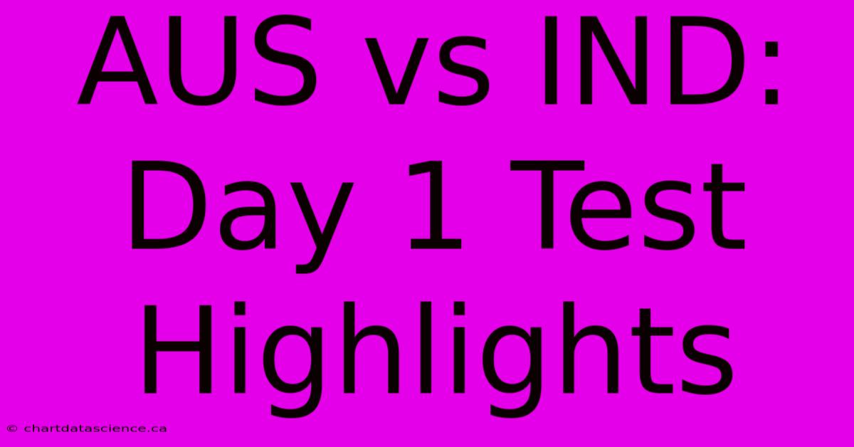 AUS Vs IND: Day 1 Test Highlights