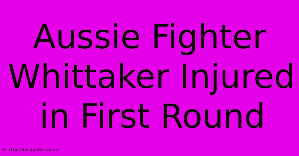 Aussie Fighter Whittaker Injured In First Round