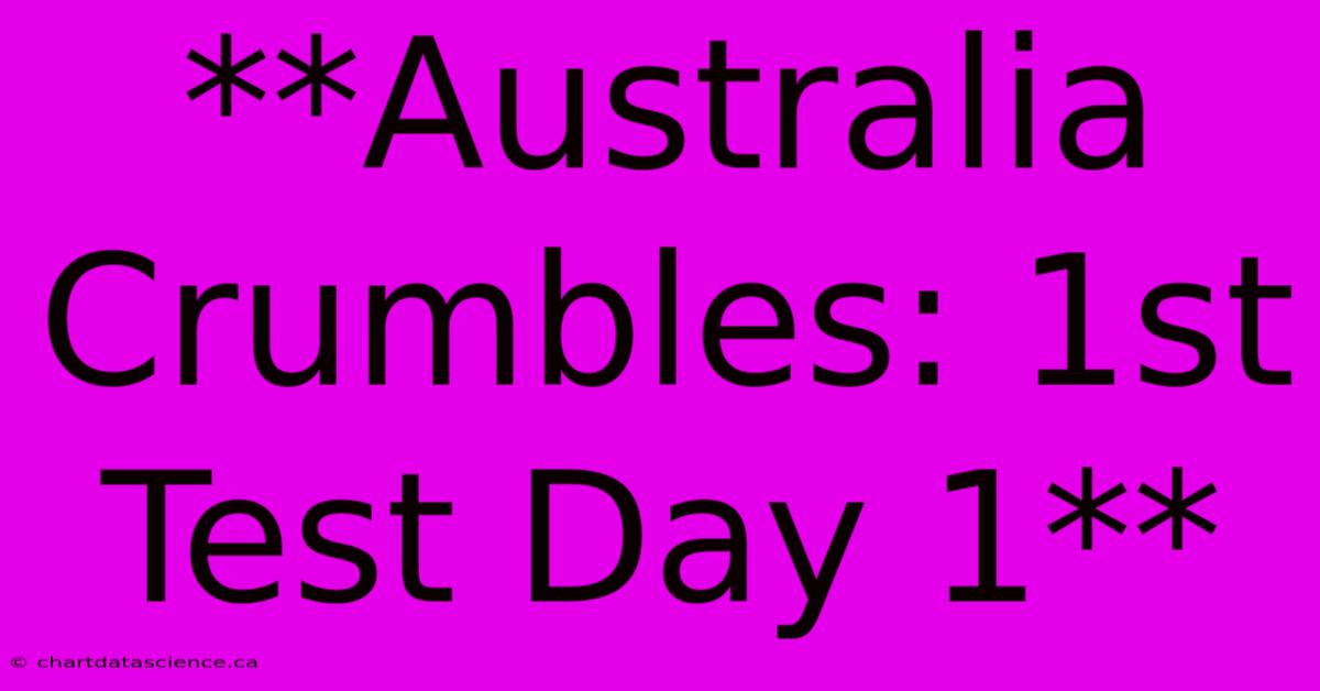 **Australia Crumbles: 1st Test Day 1**