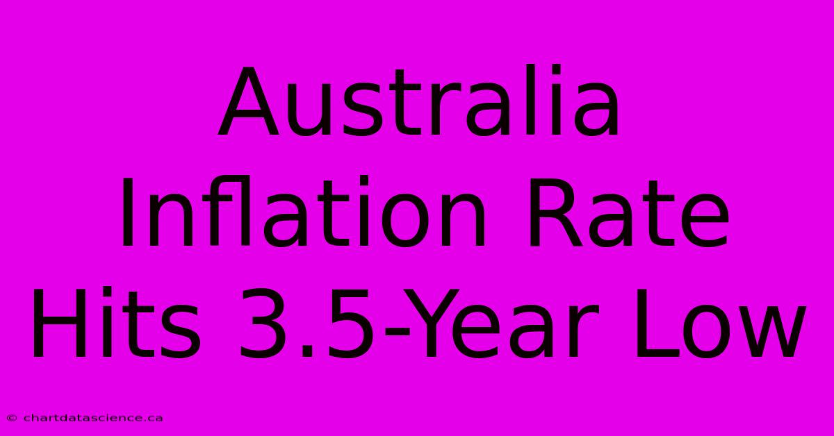 Australia Inflation Rate Hits 3.5-Year Low 