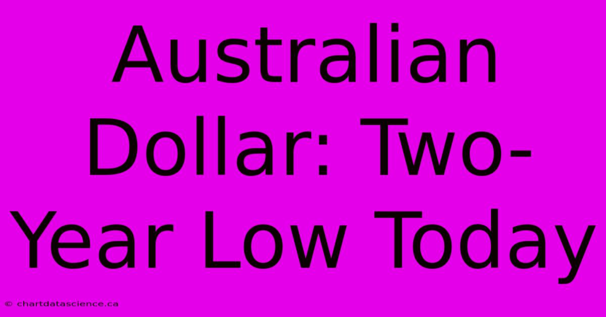 Australian Dollar: Two-Year Low Today