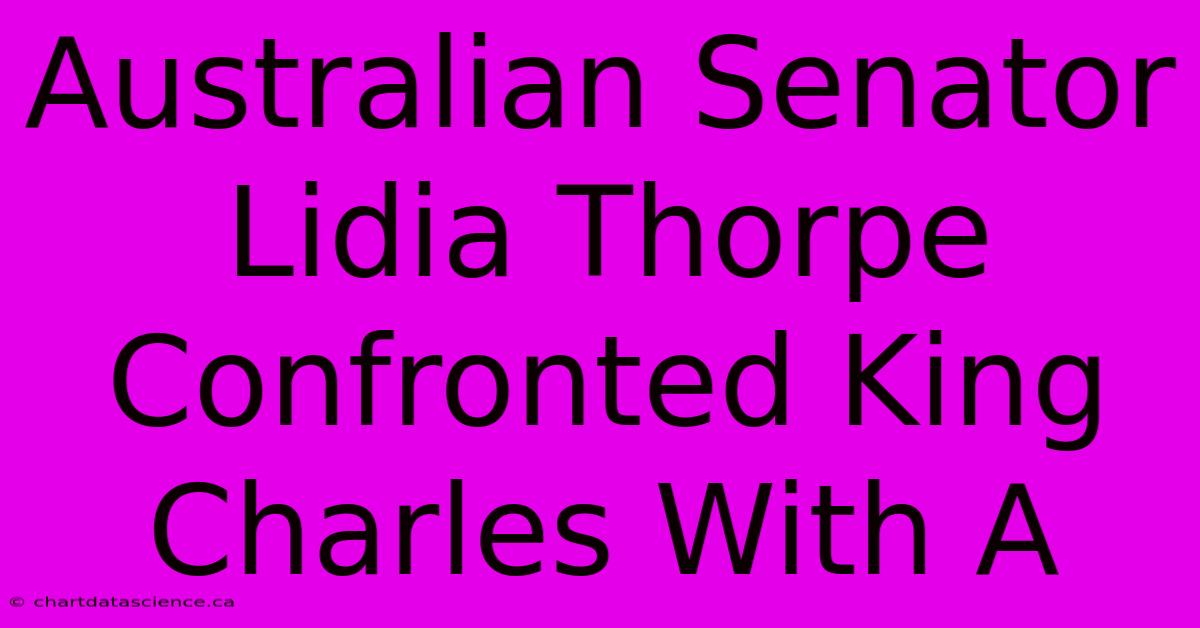 Australian Senator Lidia Thorpe Confronted King Charles With A 