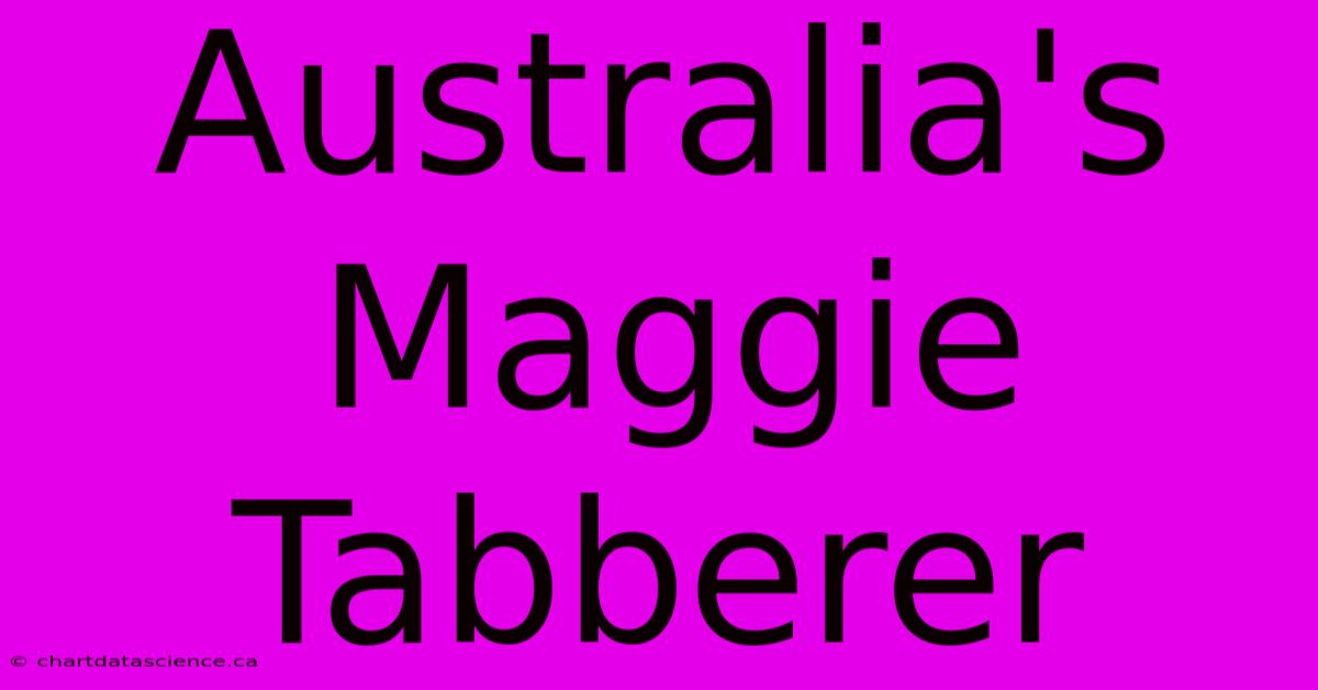 Australia's Maggie Tabberer