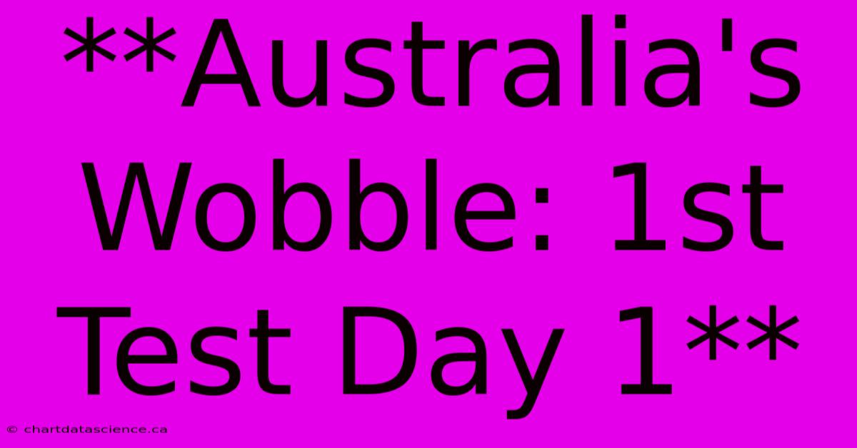 **Australia's Wobble: 1st Test Day 1**