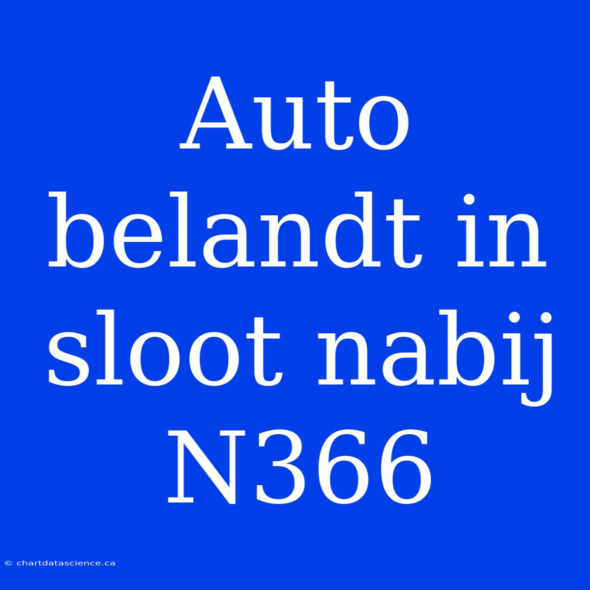 Auto Belandt In Sloot Nabij N366