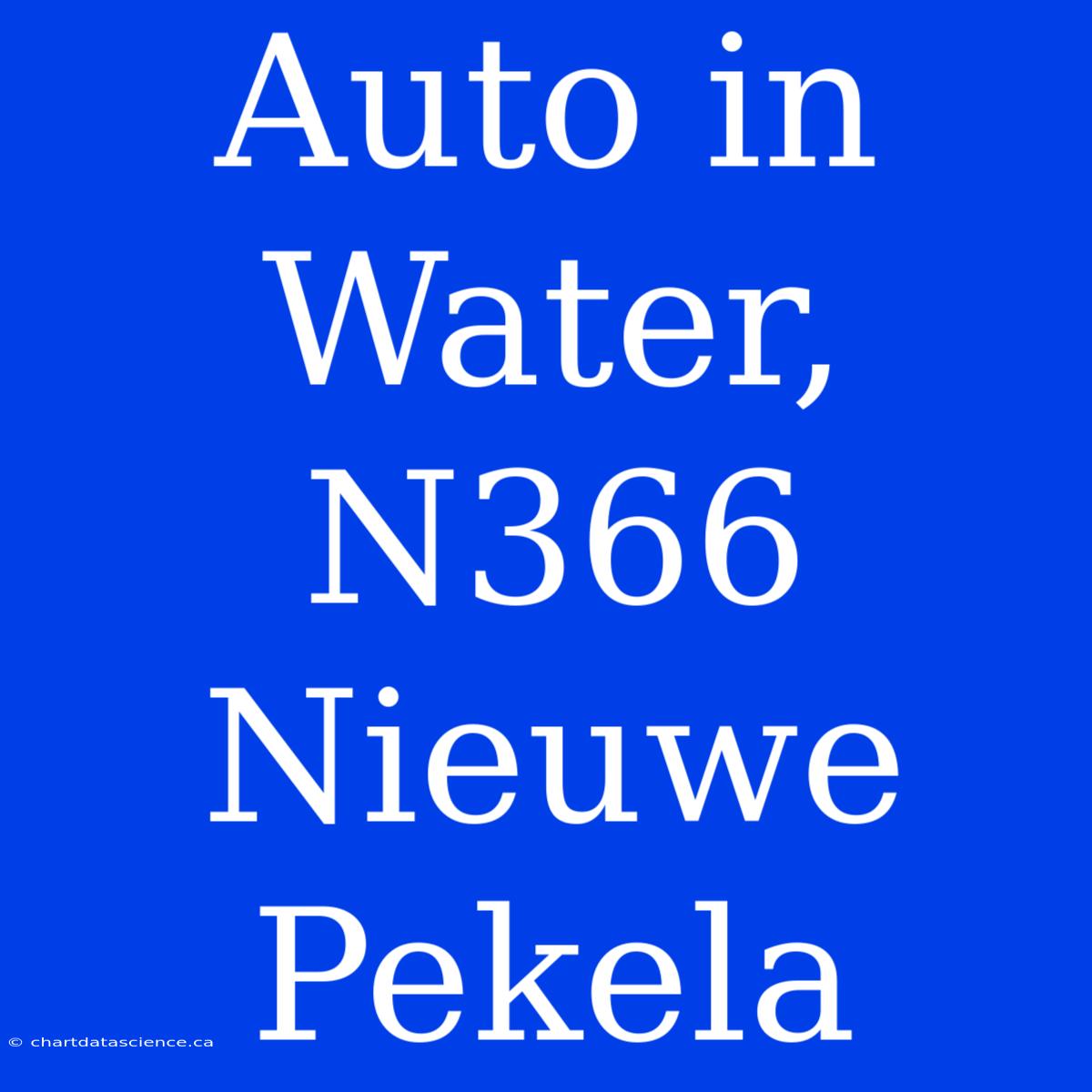 Auto In Water, N366 Nieuwe Pekela