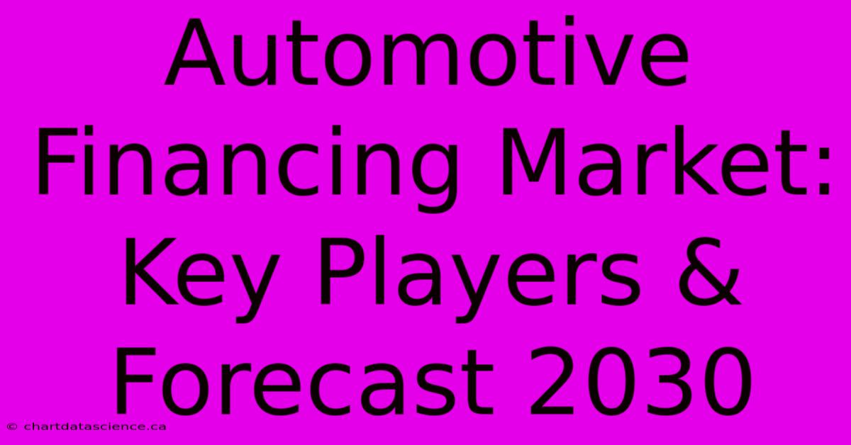 Automotive Financing Market: Key Players & Forecast 2030 