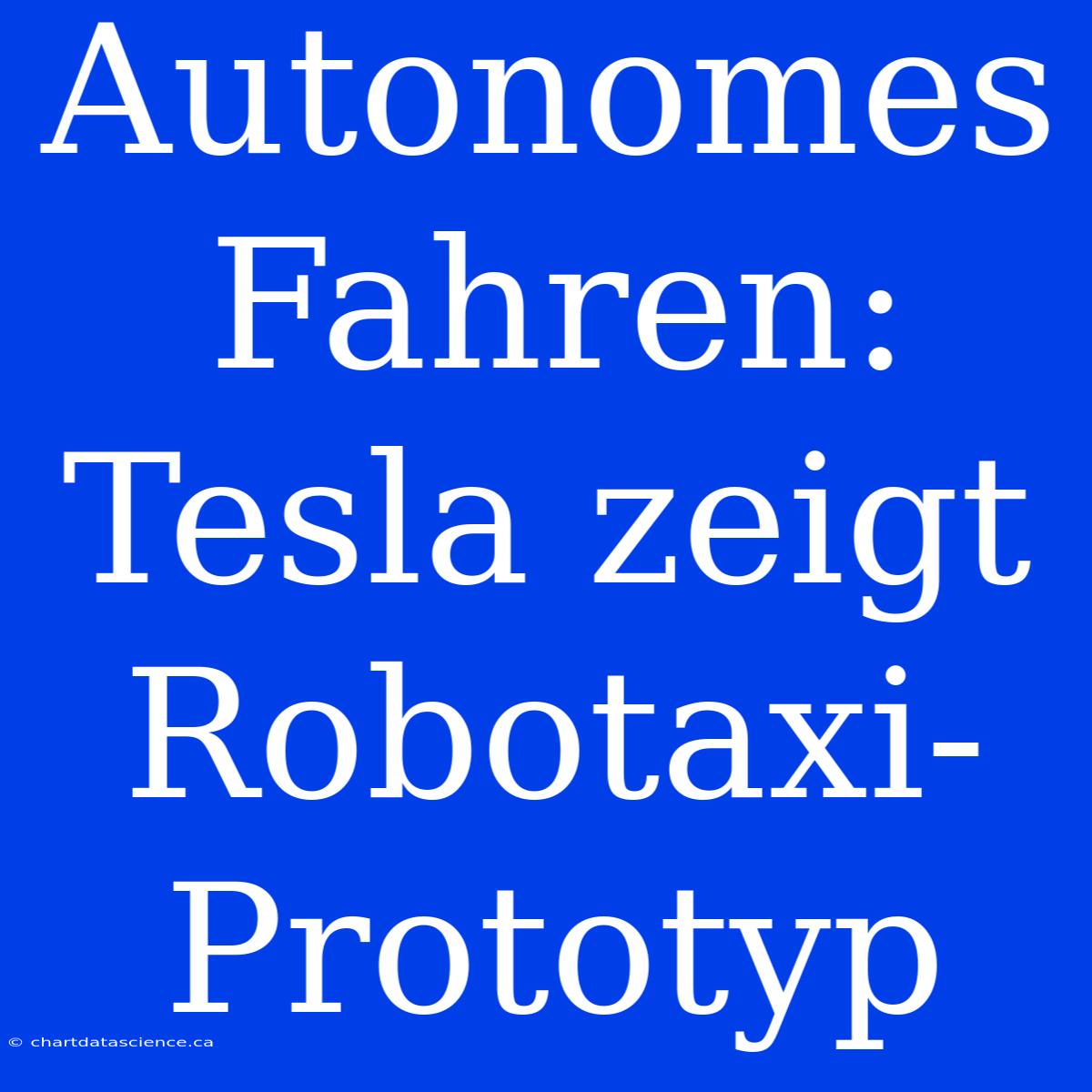 Autonomes Fahren: Tesla Zeigt Robotaxi-Prototyp