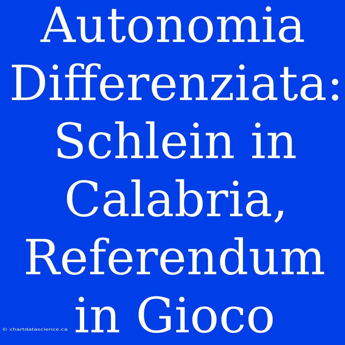 Autonomia Differenziata: Schlein In Calabria, Referendum In Gioco