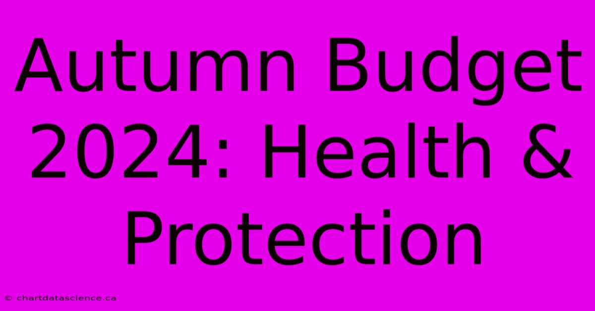 Autumn Budget 2024: Health & Protection