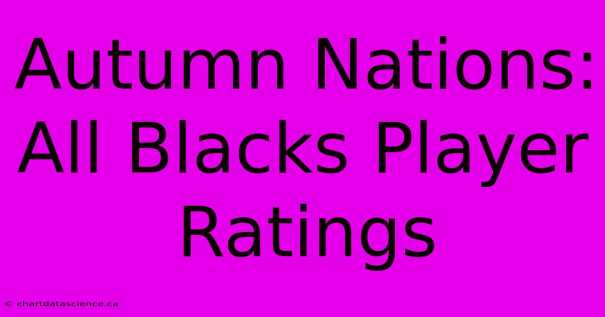 Autumn Nations: All Blacks Player Ratings