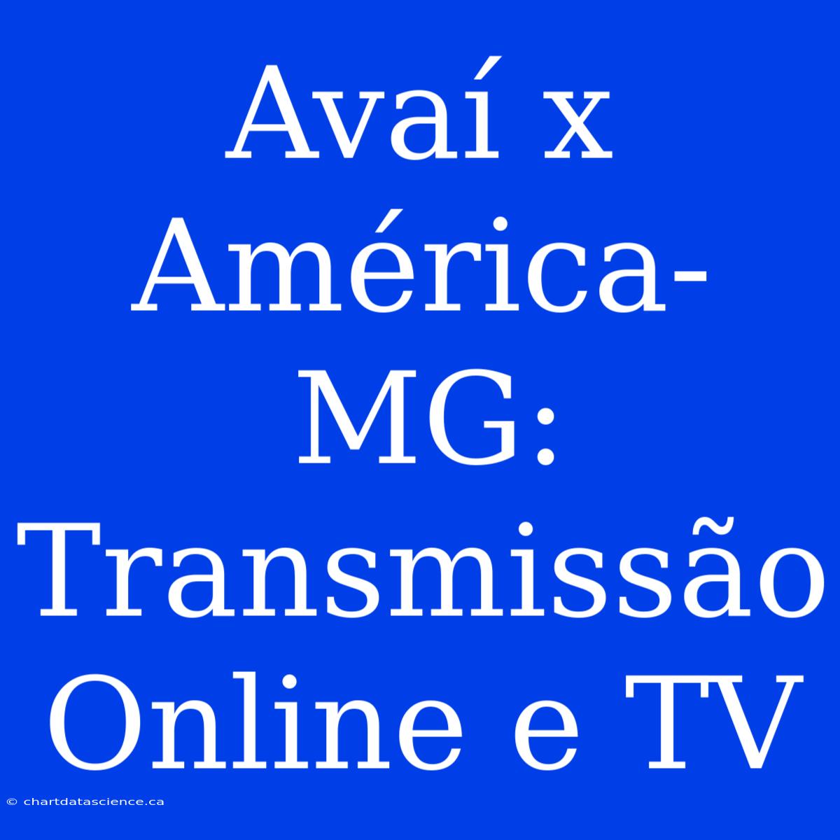 Avaí X América-MG: Transmissão Online E TV