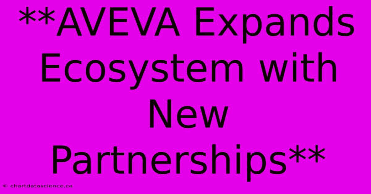 **AVEVA Expands Ecosystem With New Partnerships**