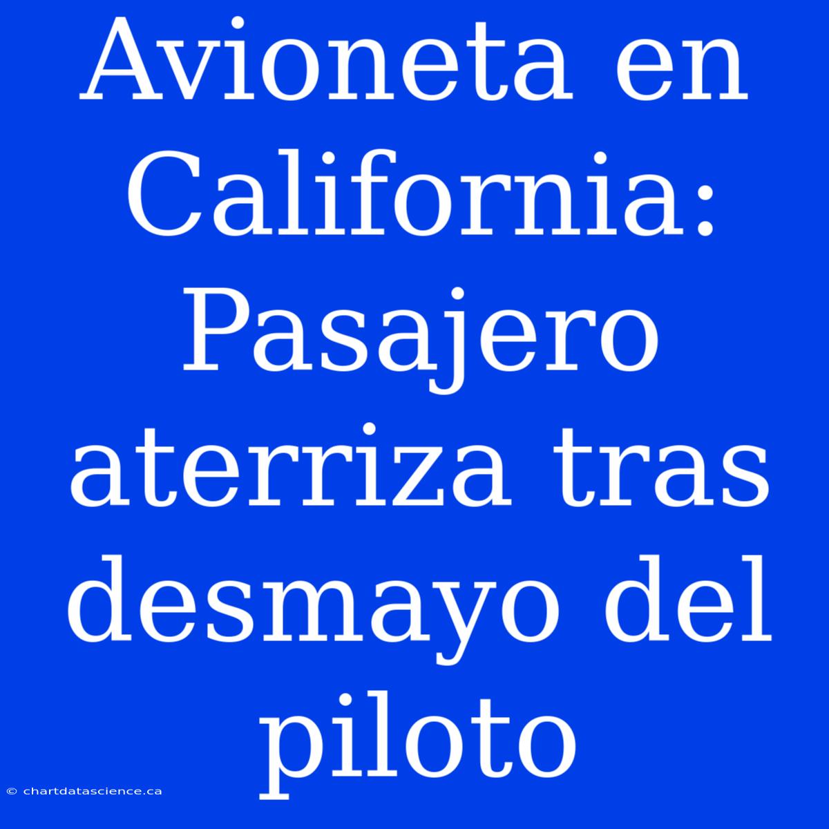 Avioneta En California: Pasajero Aterriza Tras Desmayo Del Piloto