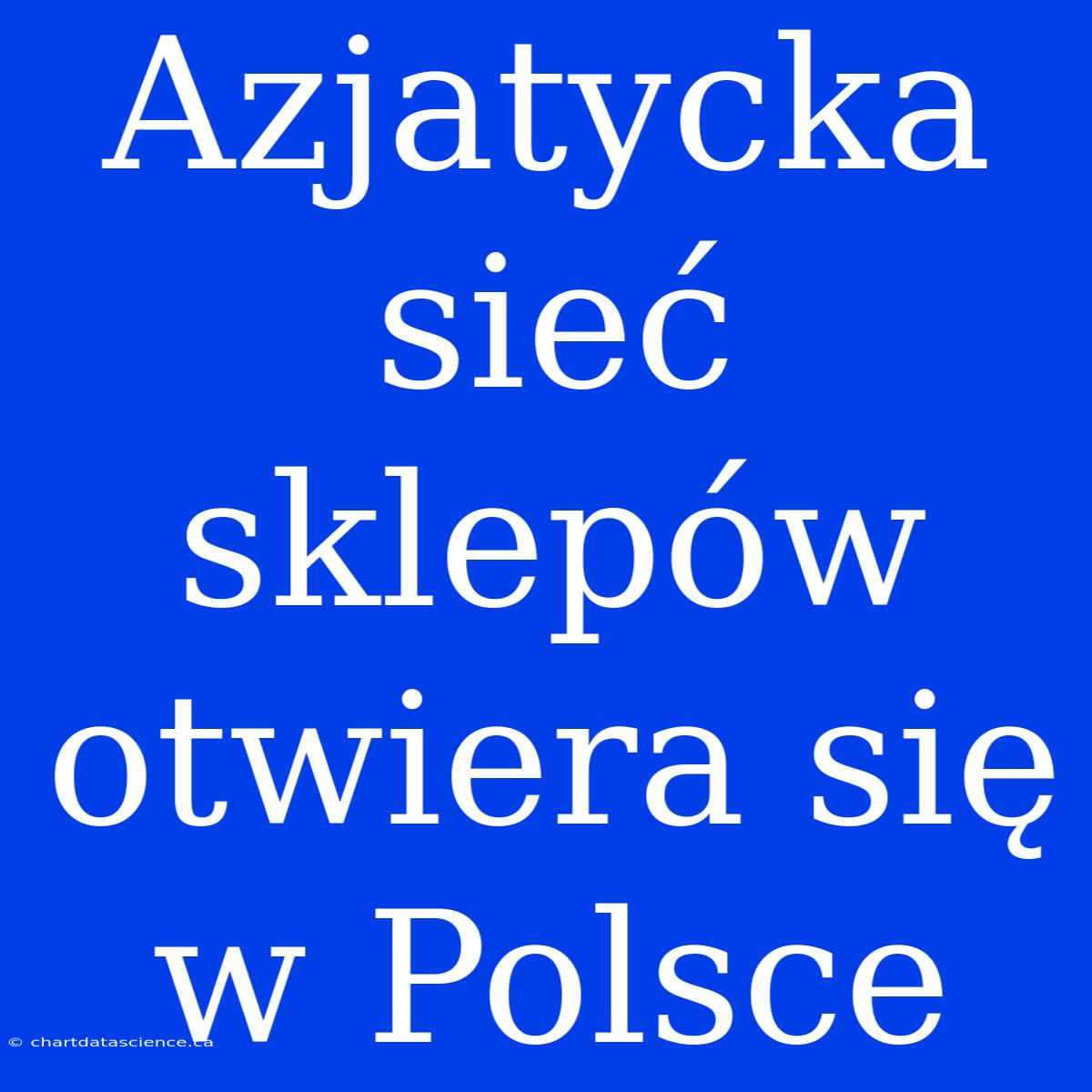 Azjatycka Sieć Sklepów Otwiera Się W Polsce