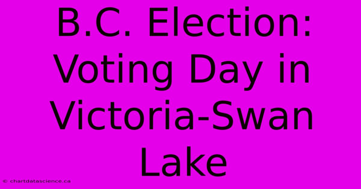 B.C. Election: Voting Day In Victoria-Swan Lake