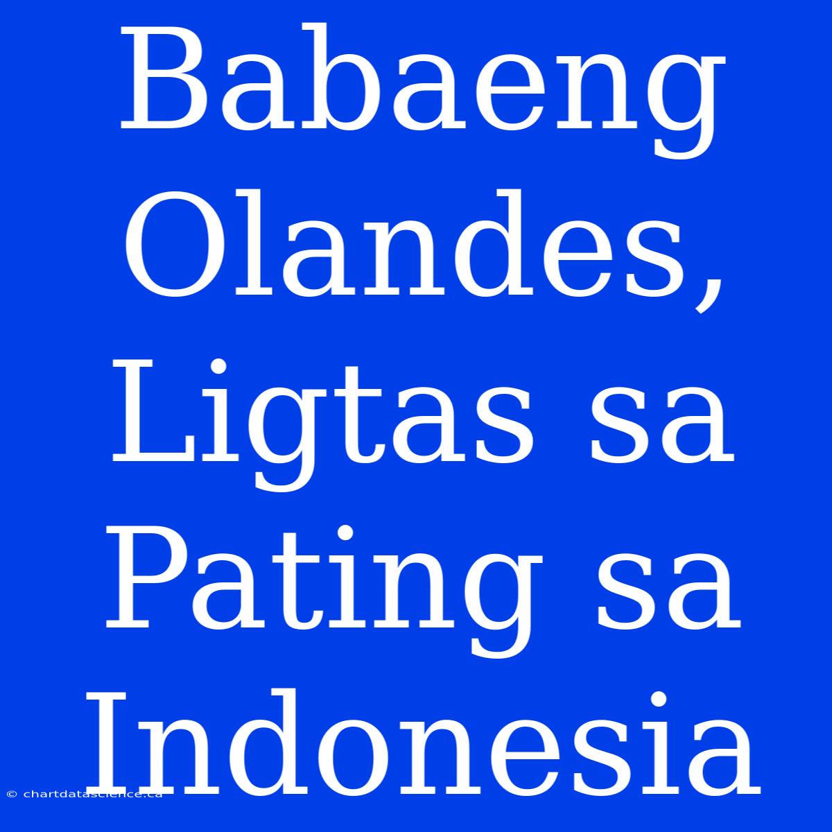 Babaeng Olandes, Ligtas Sa Pating Sa Indonesia