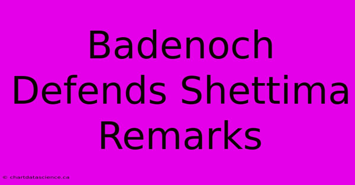 Badenoch Defends Shettima Remarks