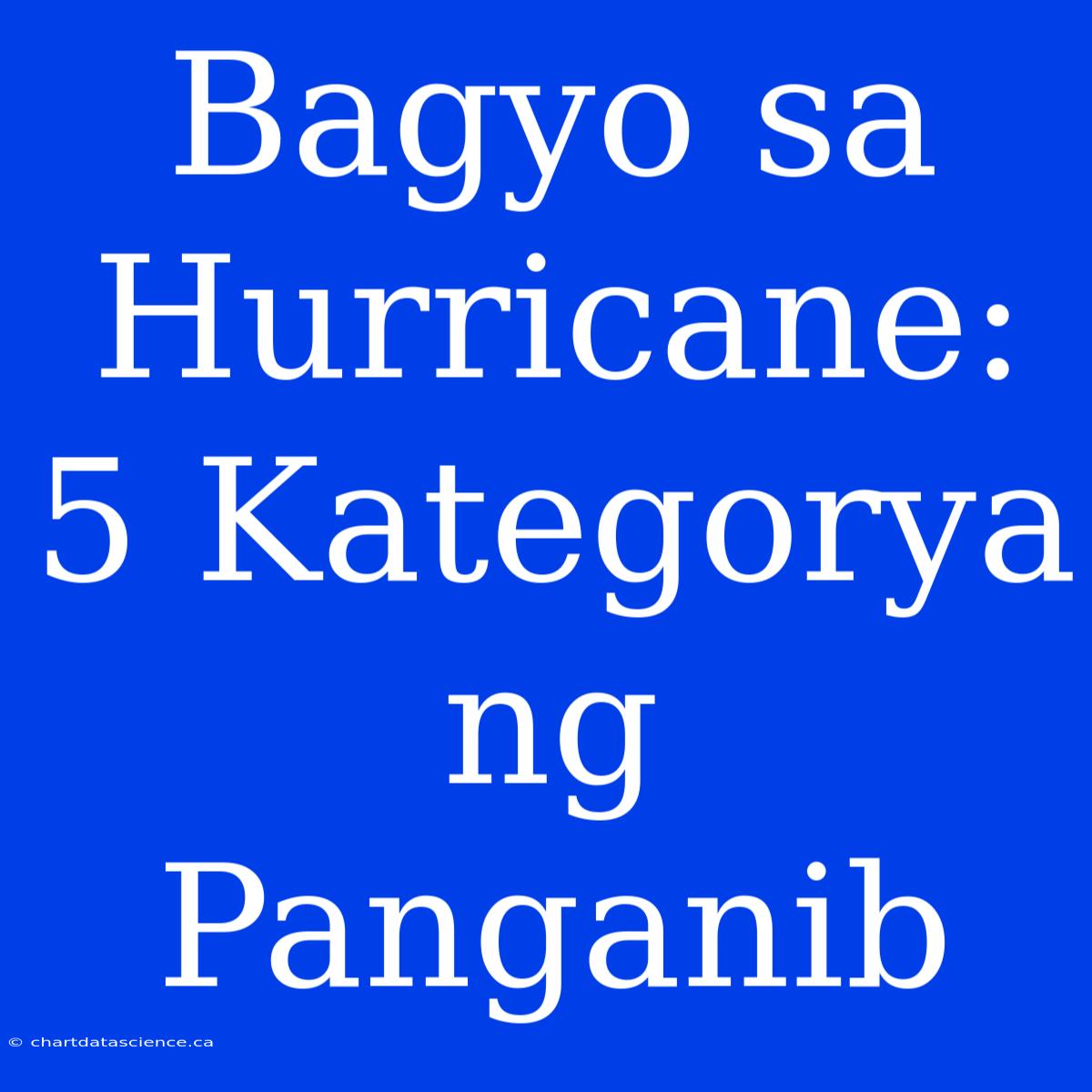 Bagyo Sa Hurricane: 5 Kategorya Ng Panganib