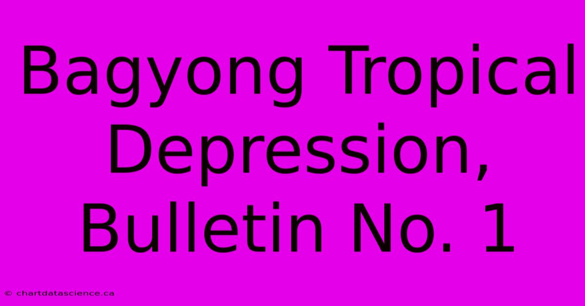 Bagyong Tropical Depression, Bulletin No. 1