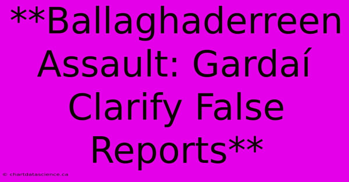 **Ballaghaderreen Assault: Gardaí Clarify False Reports**