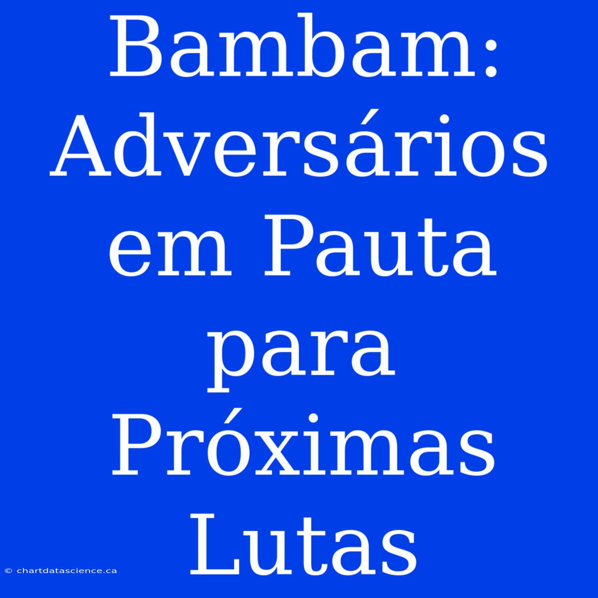 Bambam: Adversários Em Pauta Para Próximas Lutas