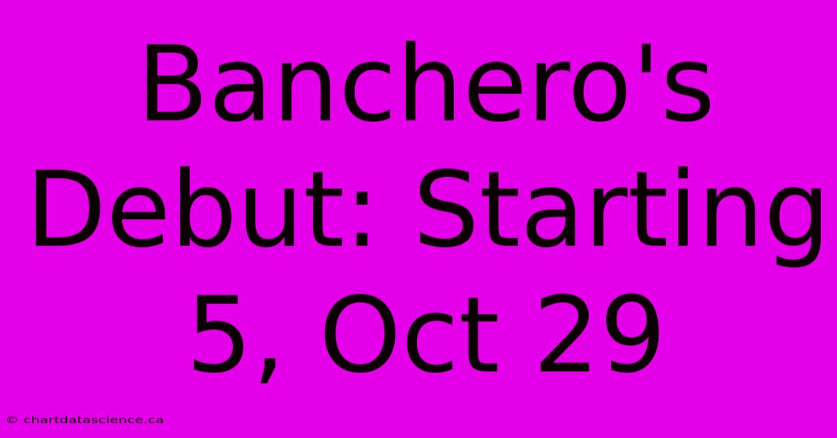 Banchero's Debut: Starting 5, Oct 29