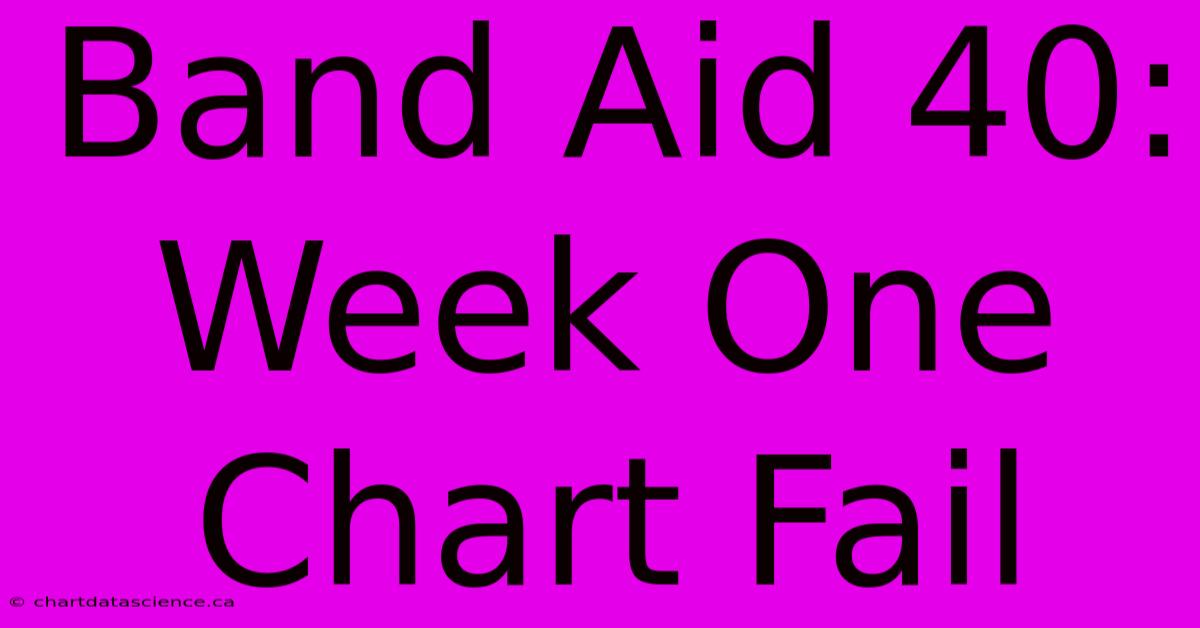 Band Aid 40: Week One Chart Fail