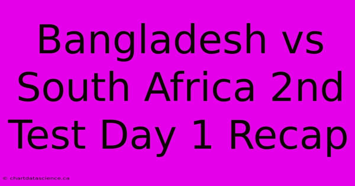 Bangladesh Vs South Africa 2nd Test Day 1 Recap